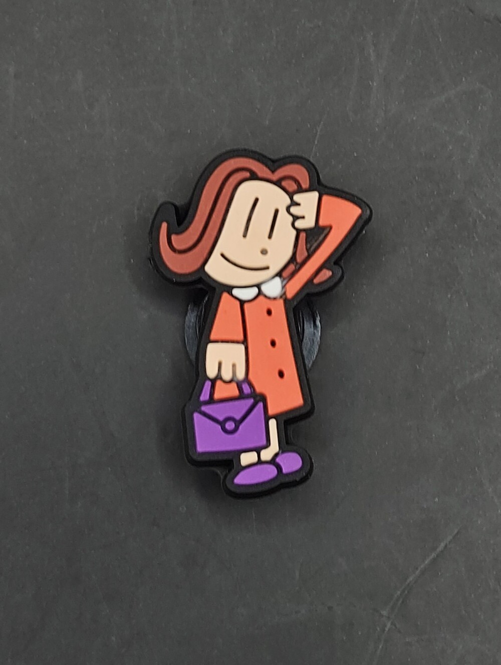 (5/$15) Sarah Hatoff News Reporter Dog Man Croc Charm